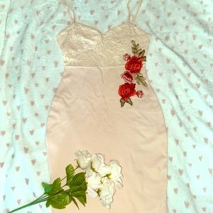 Glare Midi Bustier Dress